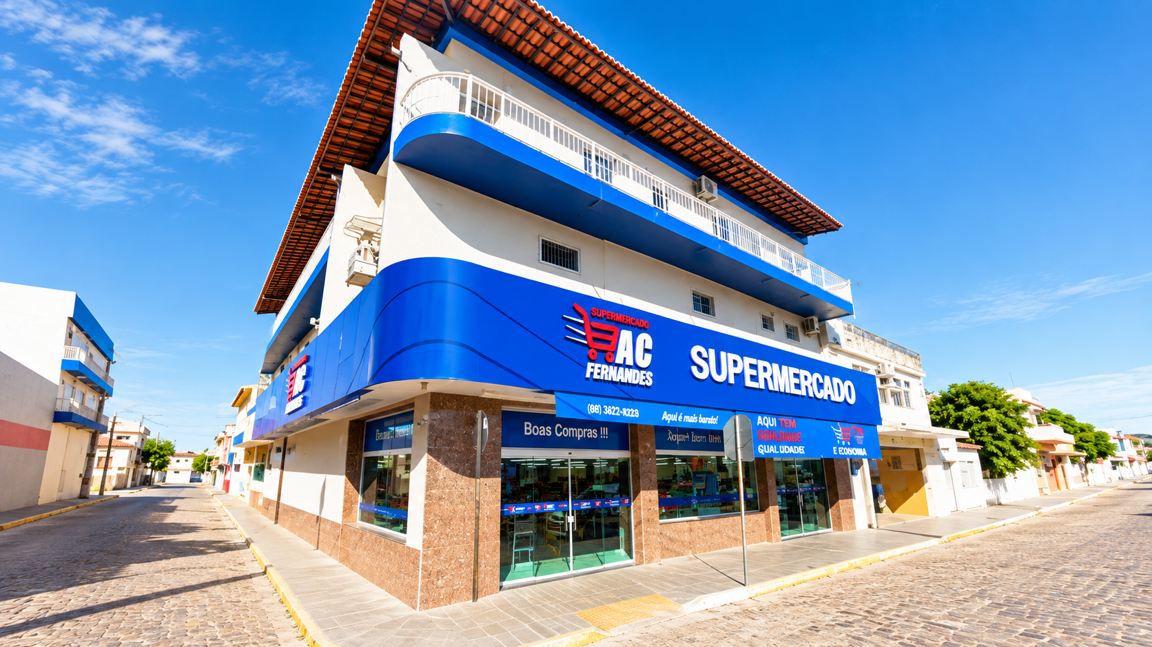 Fachada do Supermercado AC Fernandes